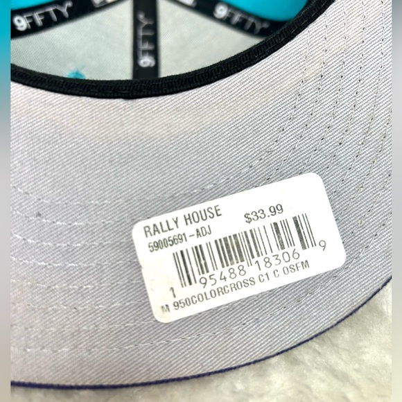 New Era 9Fifty Charlotte Hornets SnapBack Cap Hat Teal/Purple - Picture 10 of 12